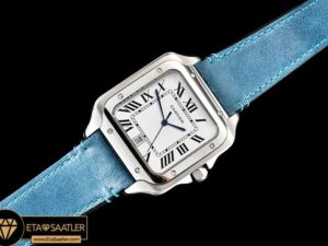 CAR0430G -Santos D Cartier 2018 Ladies SSLE (Blue)Wht Swiss Qtz - 05.jpg